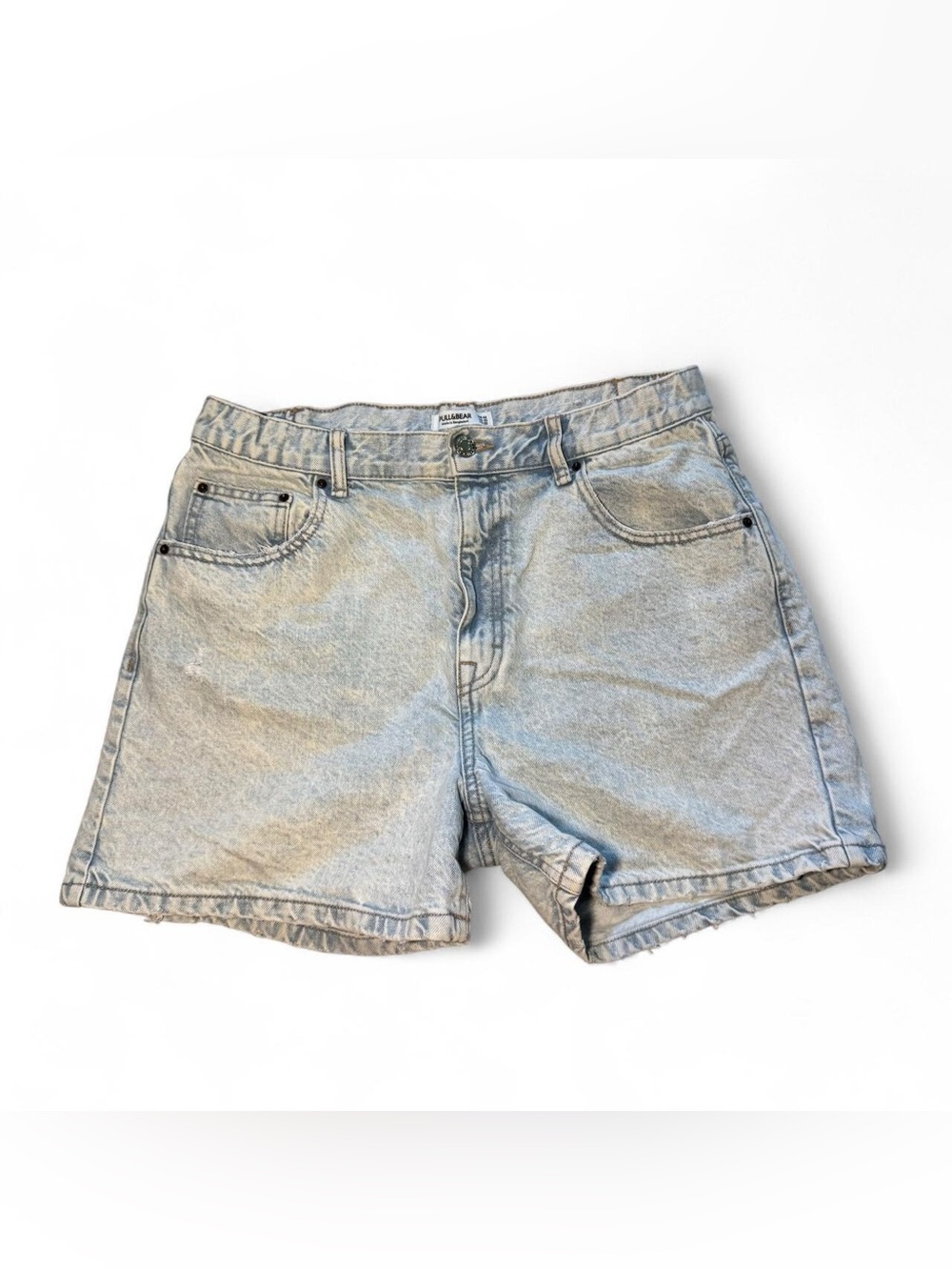 Pull & Bear light wash cotton denim shorts size 10☮️